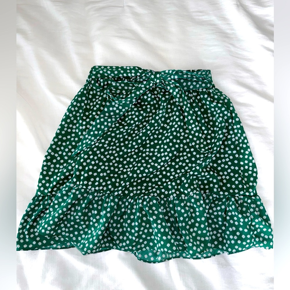 Green Floral skirt